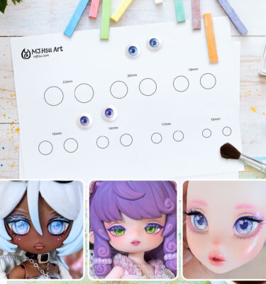 FREE BJD Eye Size Template