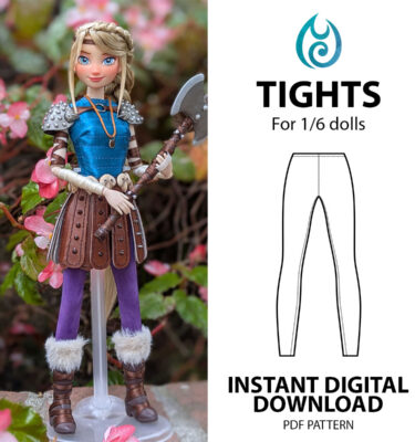 Tights - FREE 1/6 Doll Sewing Pattern